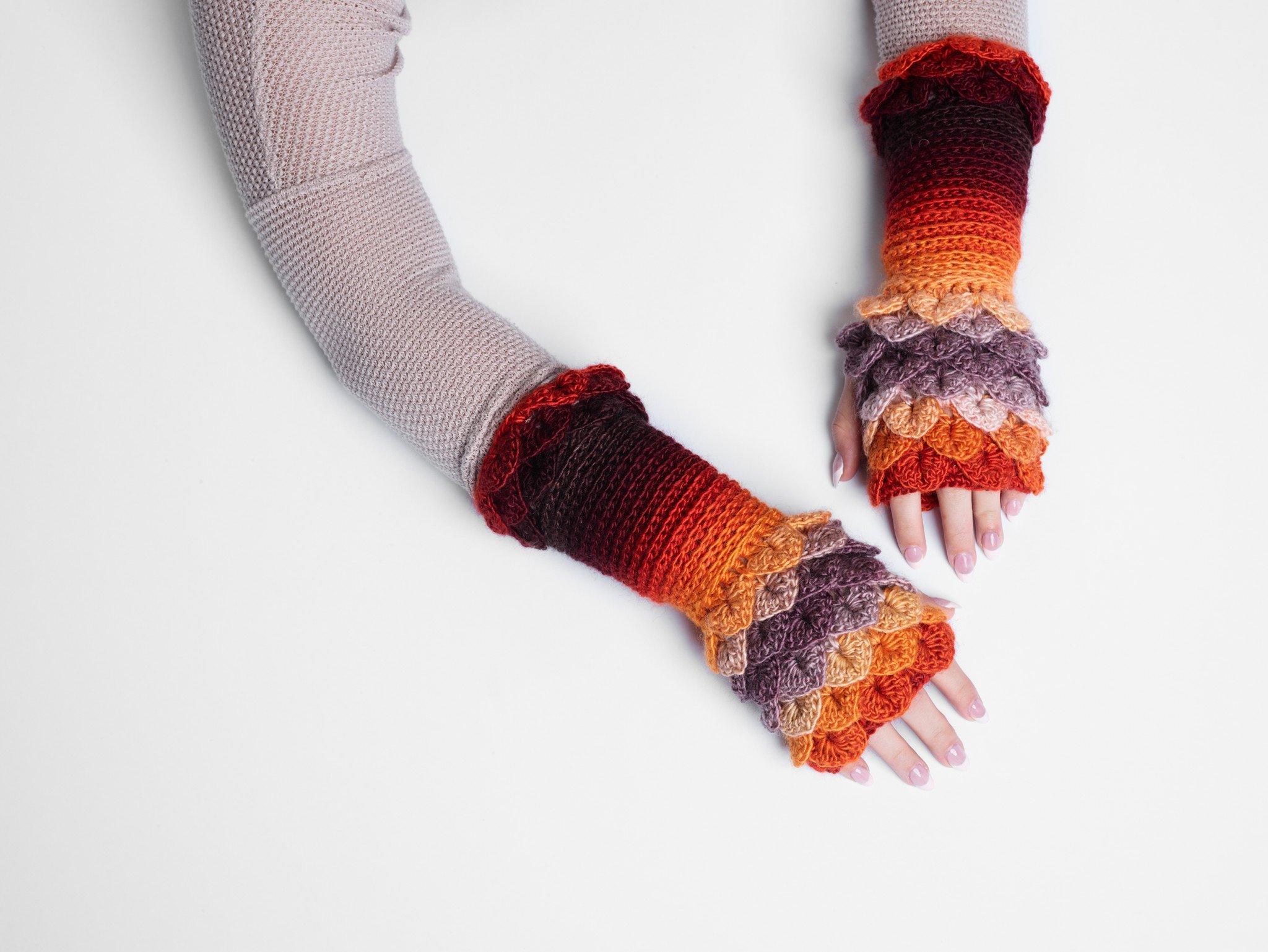 Mitts (fingerless gloves) to Crochet / Cross Point 