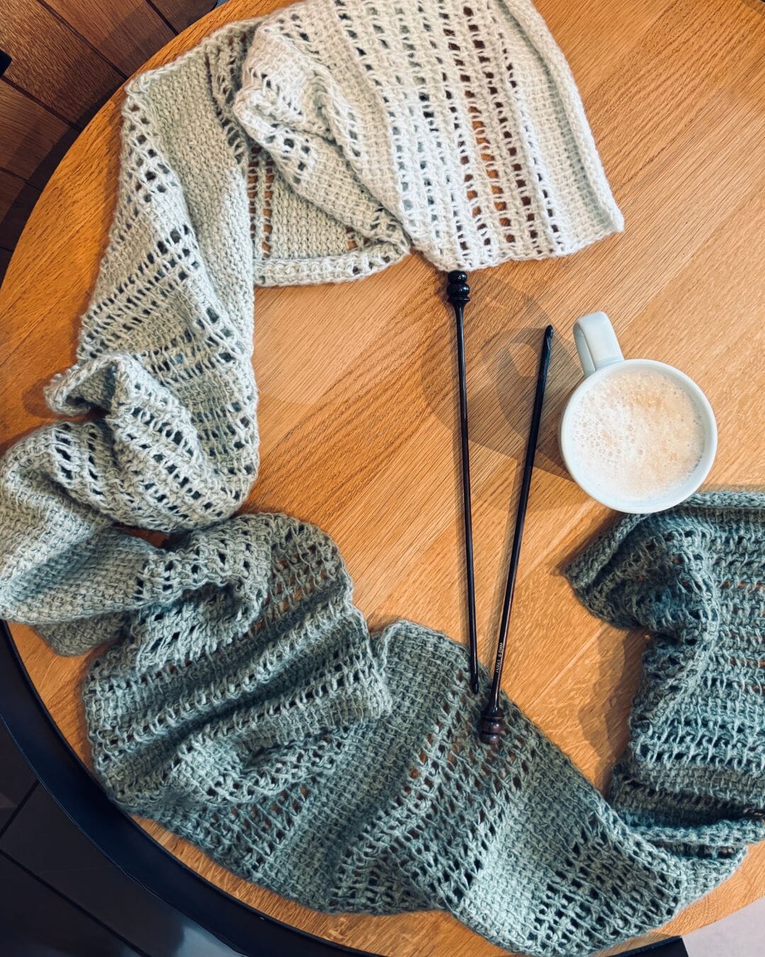 Free Tunisian Crochet Pattern: Cozi Latte Scarf – FurlsCrochet