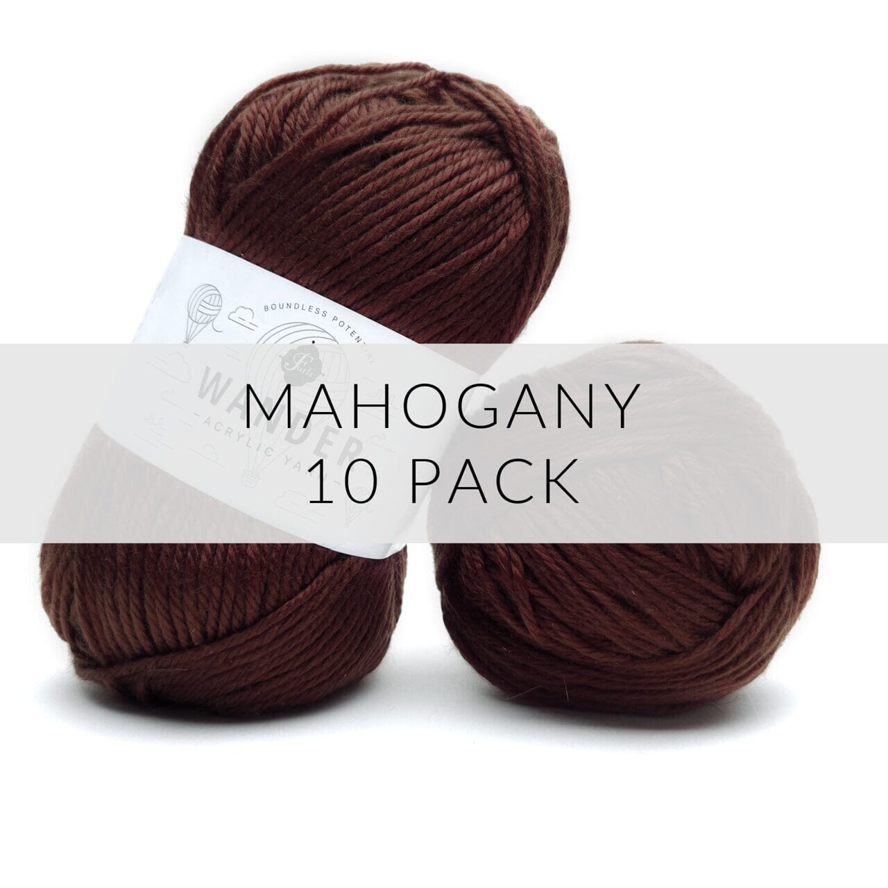 10 Pack Wander Acrylic Yarn Yarn FurlsCrochet Mahogany