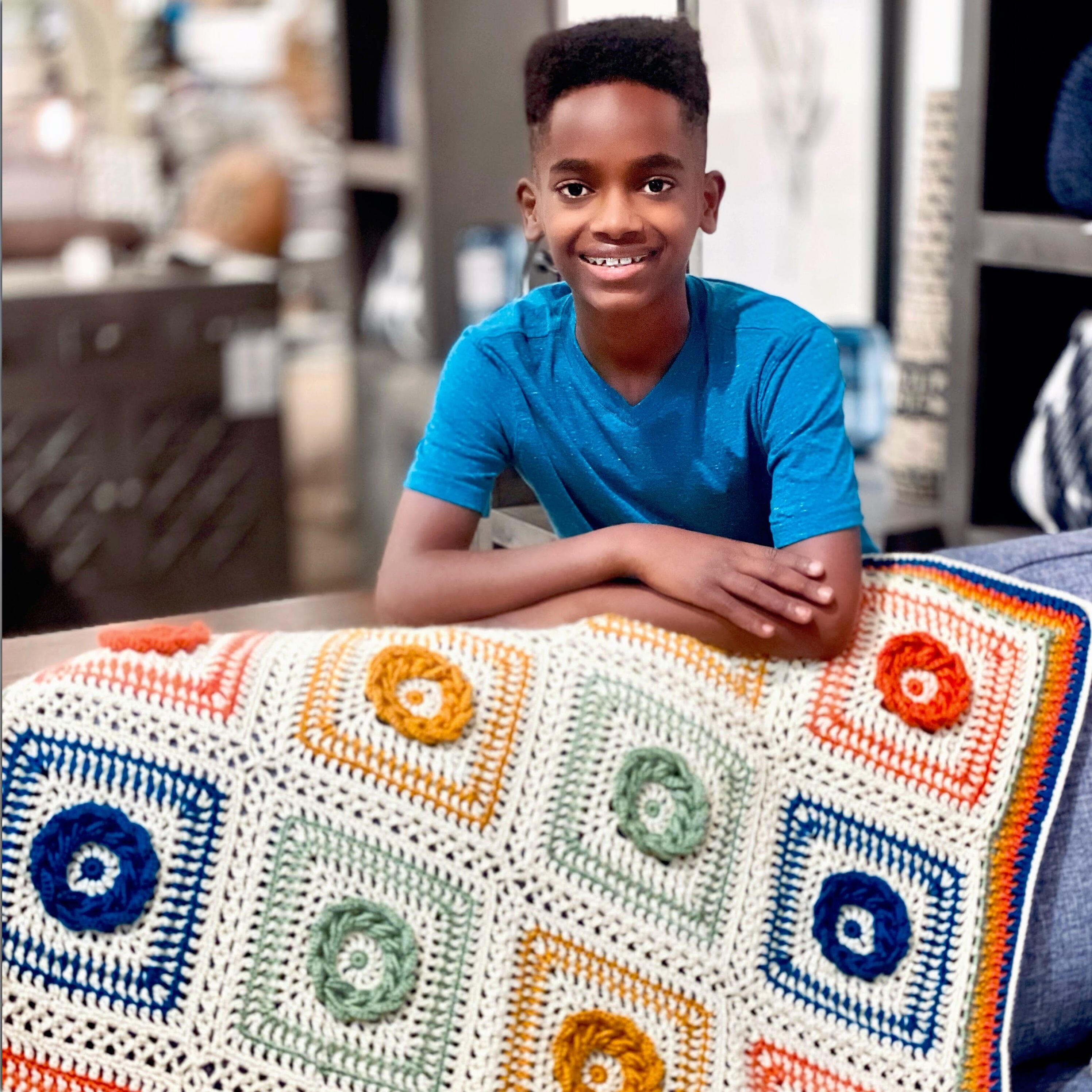 Blanket Crochet Kit for Beginners. Granny Square Crochet -   Crochet  kit, Crochet granny square blanket, Granny square blanket