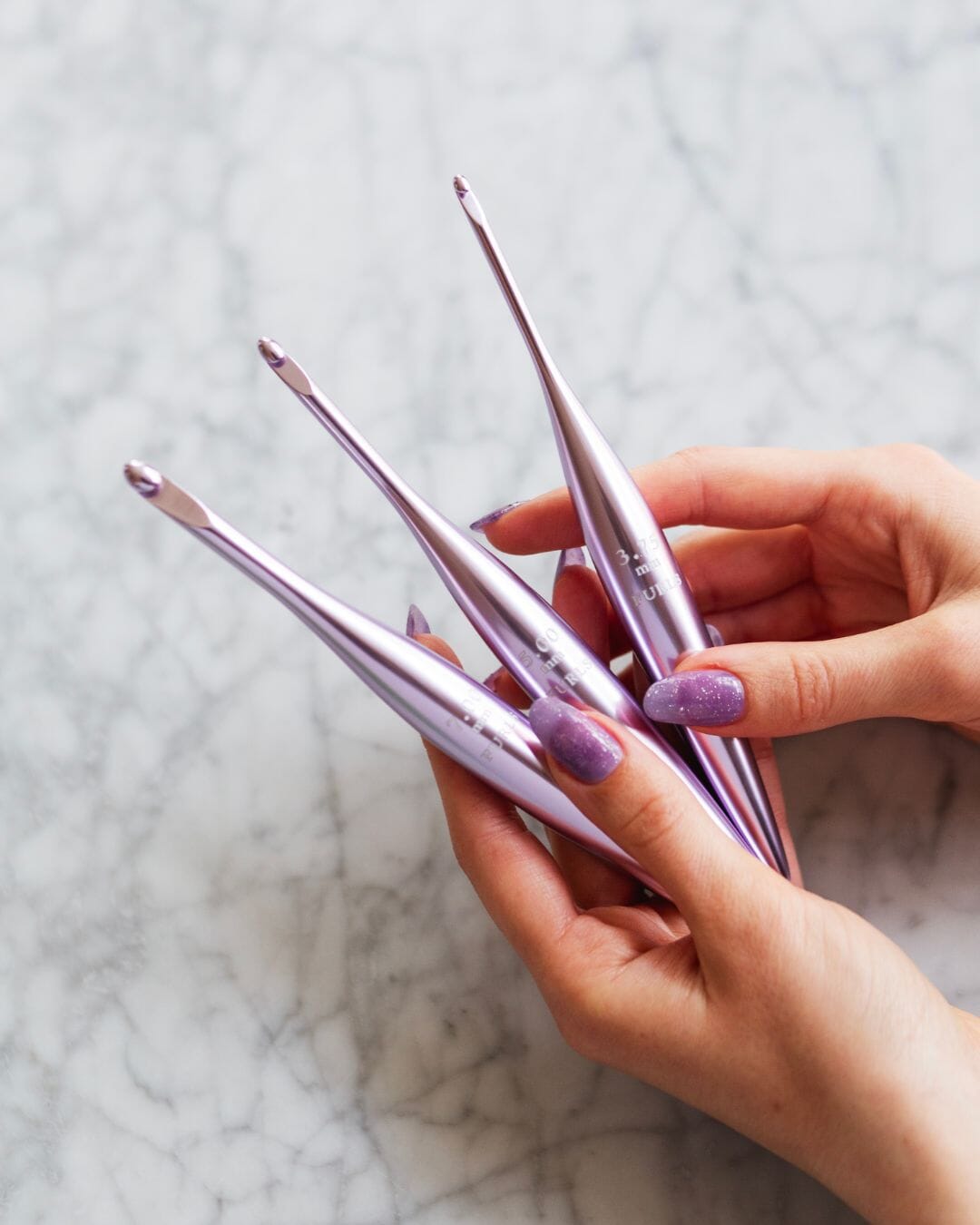 Lilac Streamline Metal Crochet Hook – FurlsCrochet
