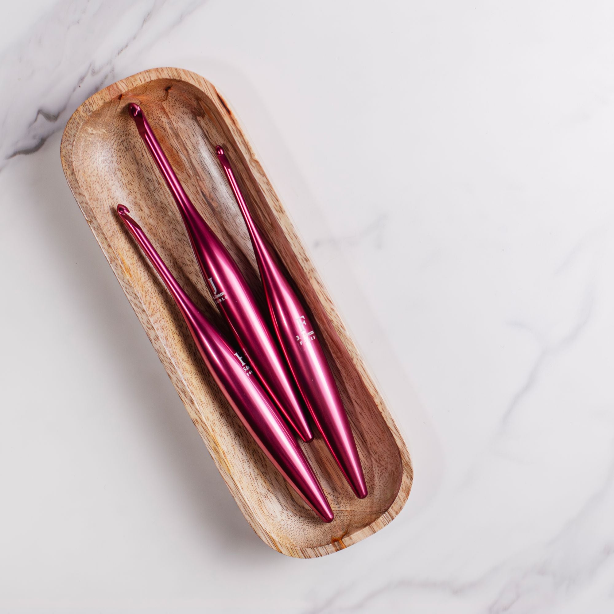 Polished Raspberry Streamline Metal Crochet Hook – FurlsCrochet