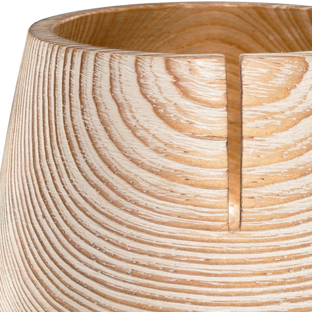 Wooden Yarn Bowl with Holes - Inspire Uplift
