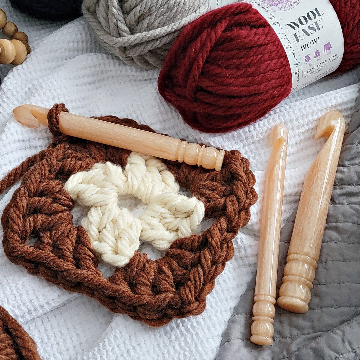 Jumbo Wood Crochet Hooks Q, R, S, T, U! - Designing Vashti