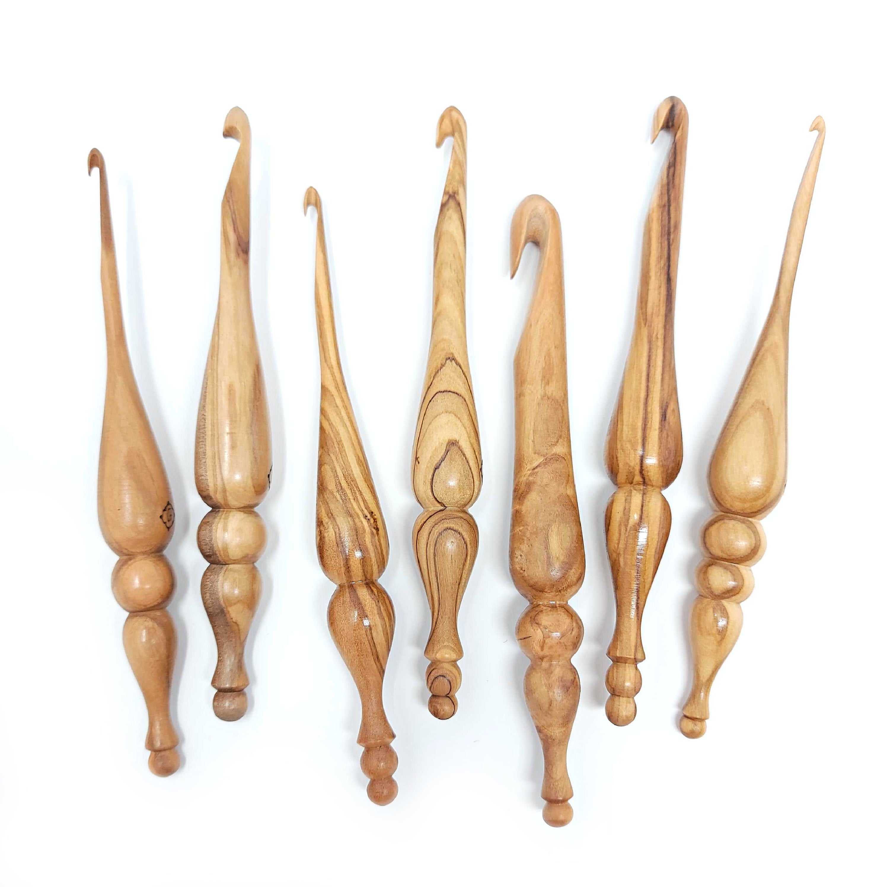 Alpha Series Olivewood Handmade Wood Crochet Hook