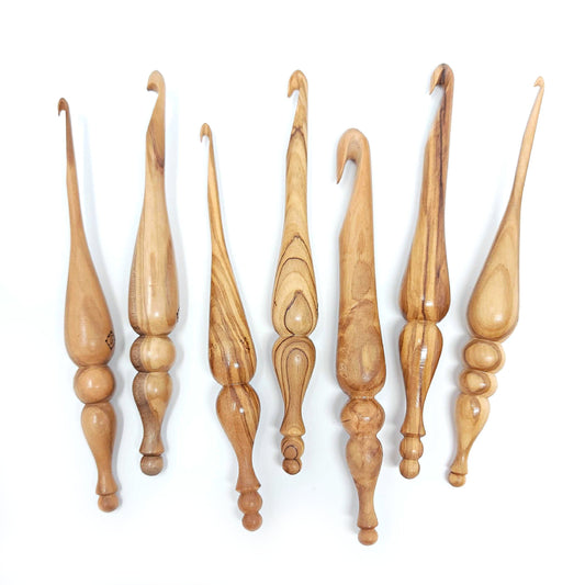Alpha Series Olivewood Handmade Wood Crochet Hook