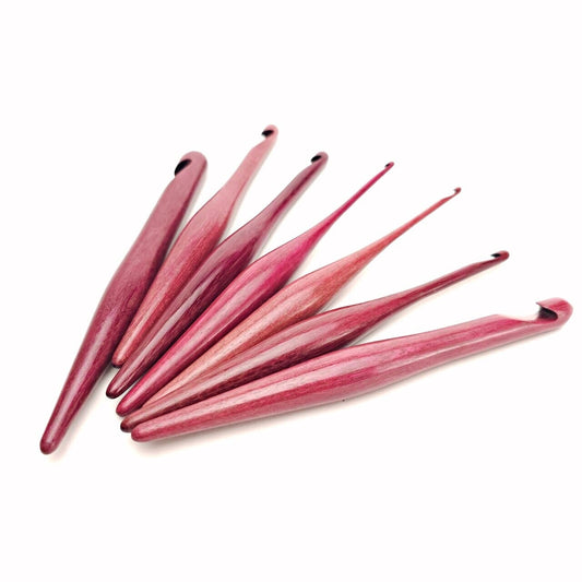 Purpleheart Streamline Wood Crochet Hooks