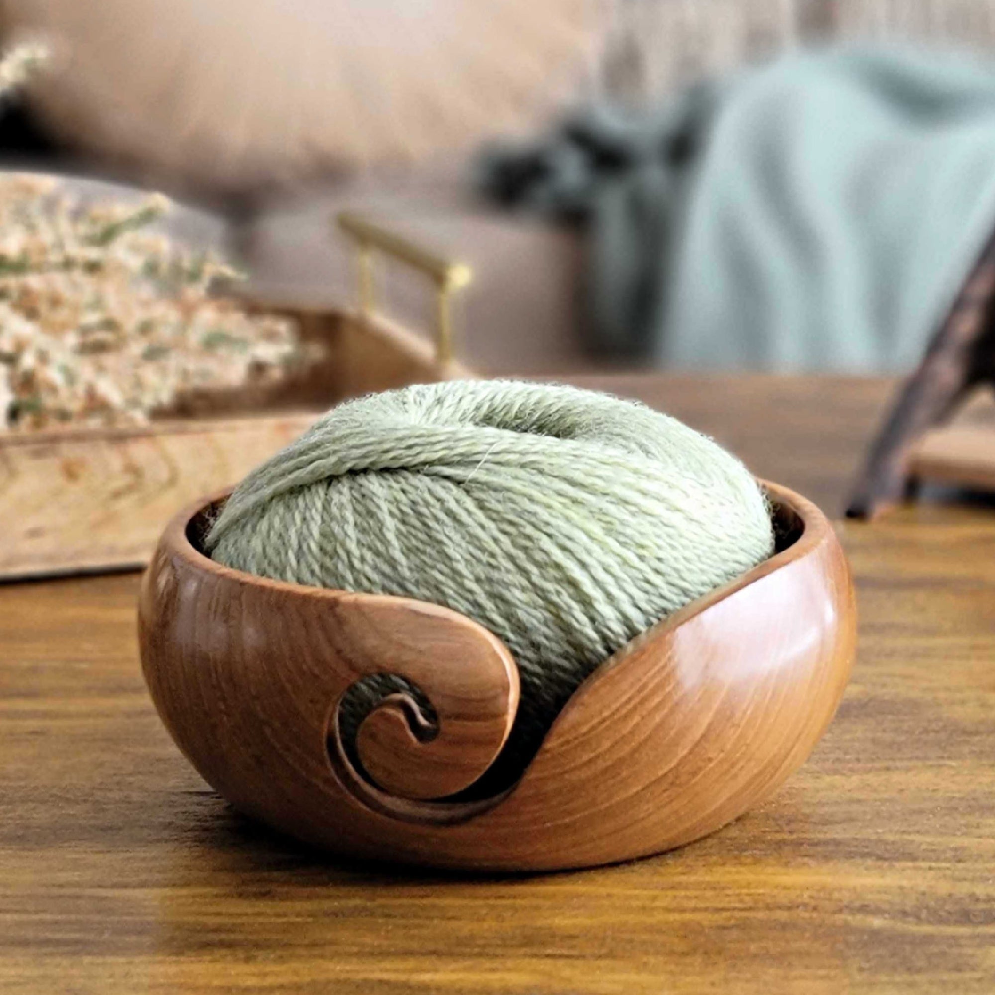 Susan Bates Wood Yarn Bowl