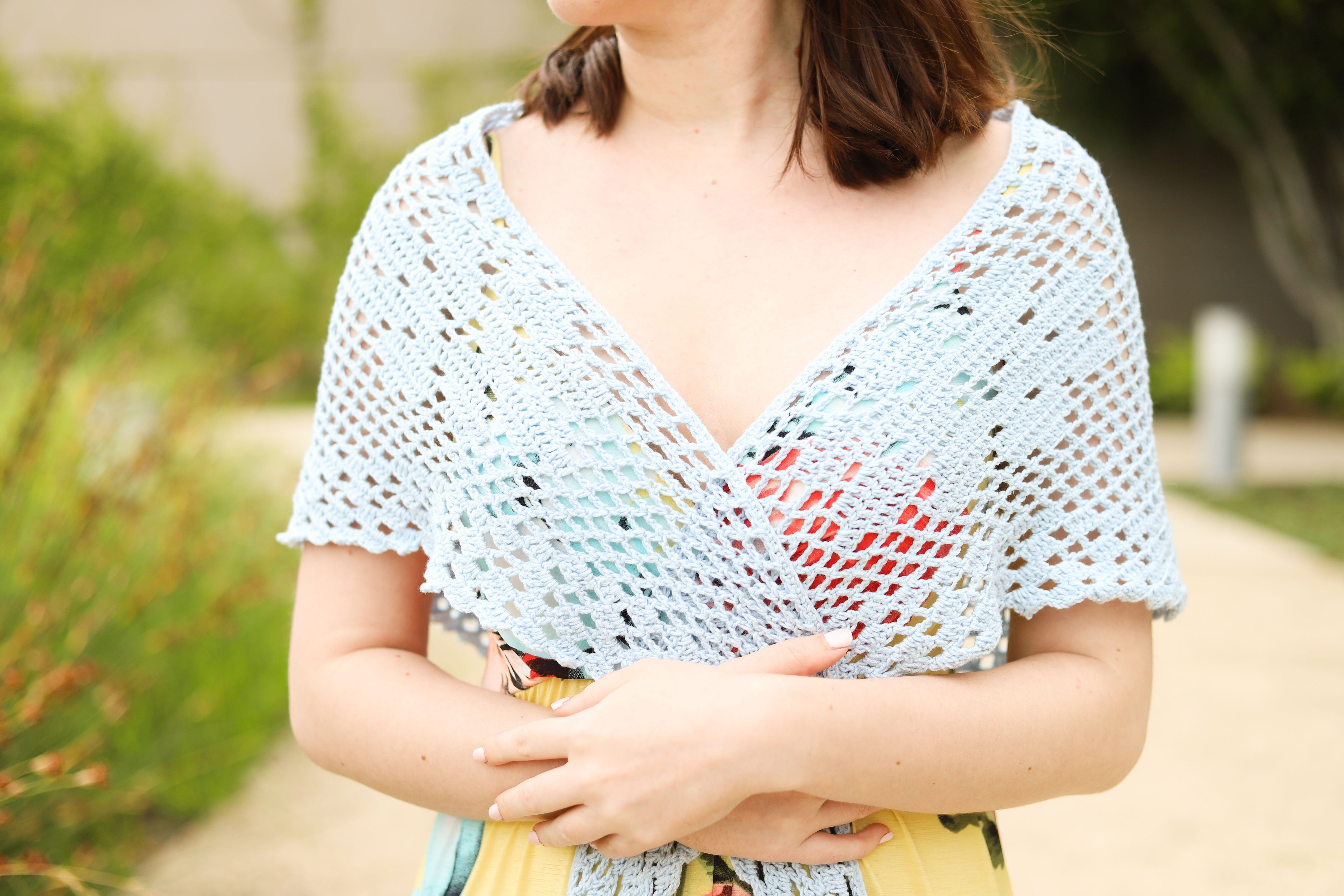 Free Filet Crochet Shawl Pattern- Frontier
