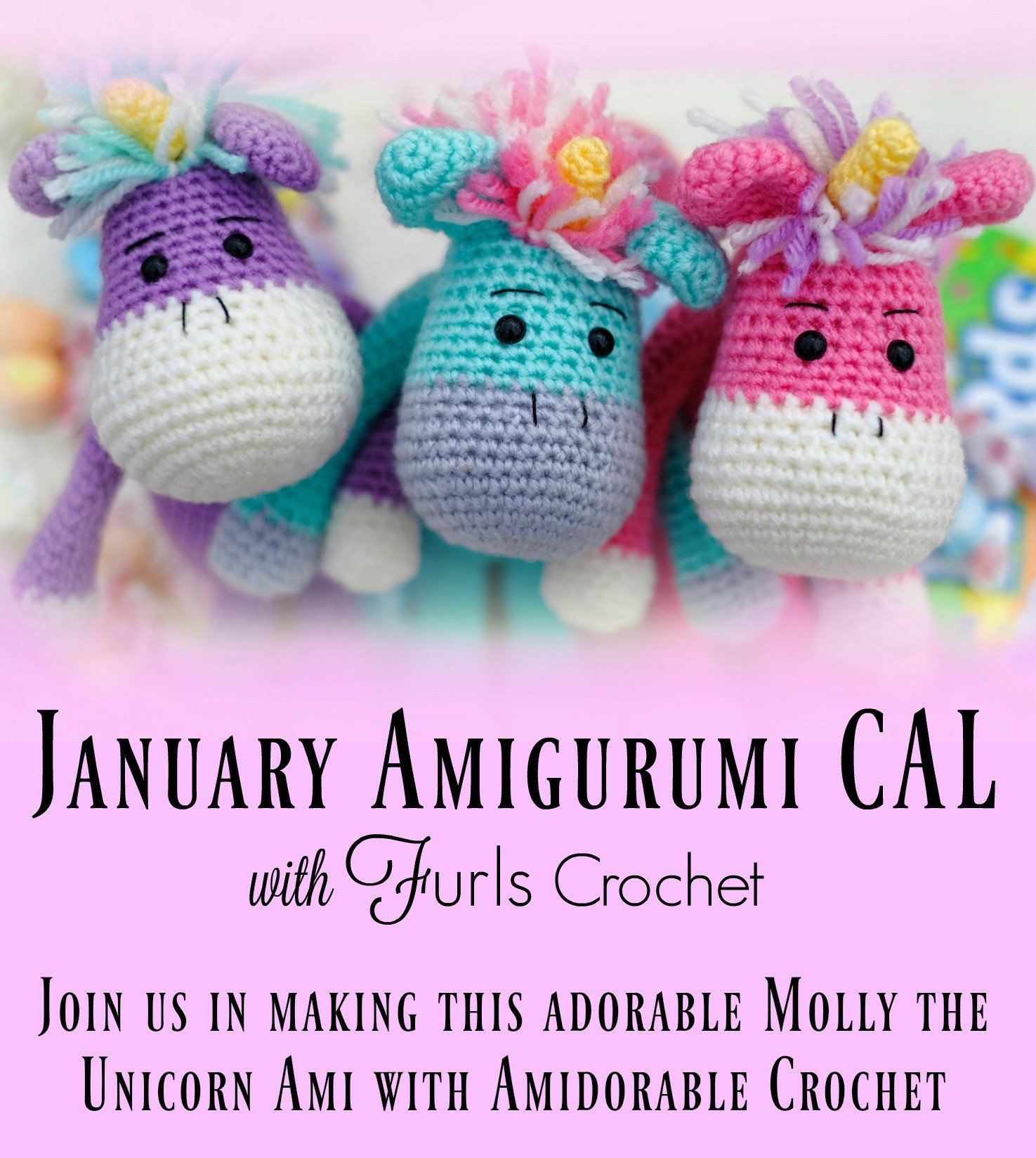 January Amigurumi CAL Supplies List and Giveaway - Molly The Magical Unicorn