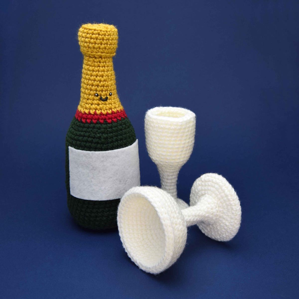 Free Crochet Champagne Set Amigurumi