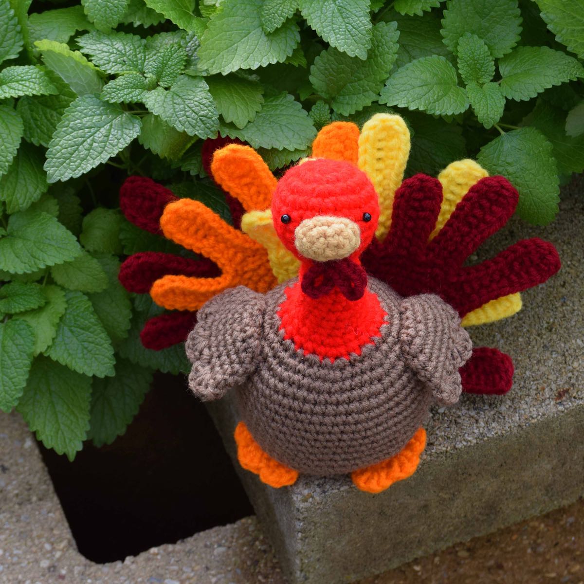 Free Thanksgiving Crochet Amigurumi - Hand Turkey