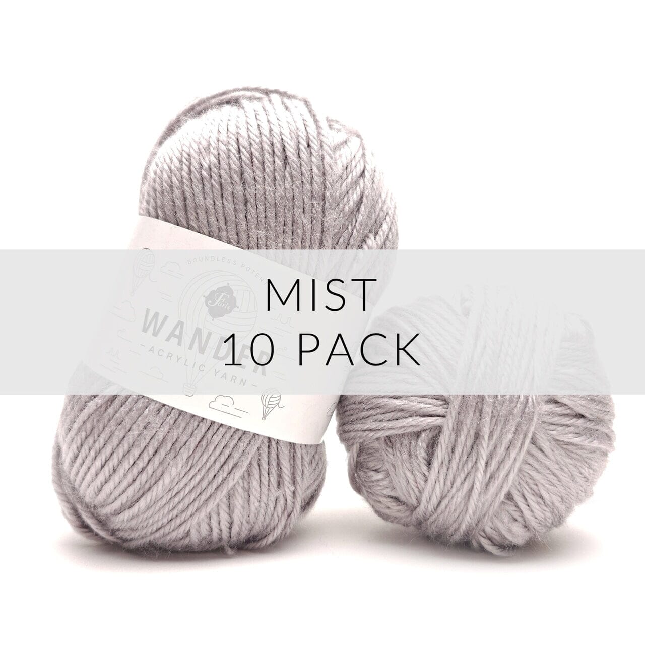 10 Pack Wander Acrylic Yarn Yarn FurlsCrochet Mist 