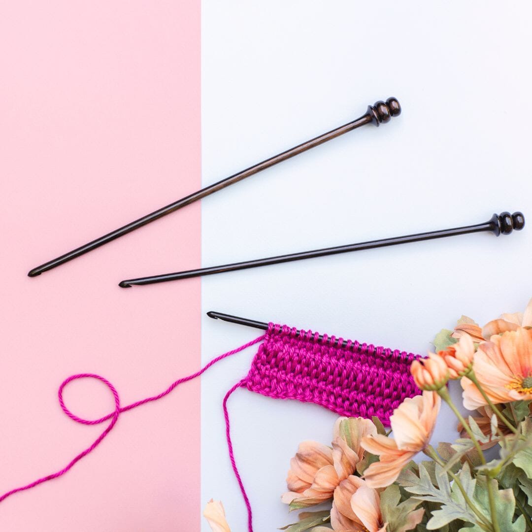 Tunisian Crochet Hook in Ebony FurlsCrochet 
