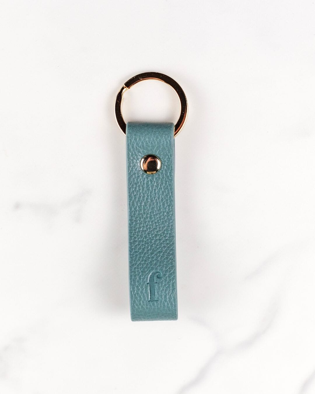 Amity Leather Keychain General Merchandise FurlsCrochet Teal 