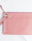 Blair Leather Hook Clutch Travel Accessories FurlsCrochet Pink 