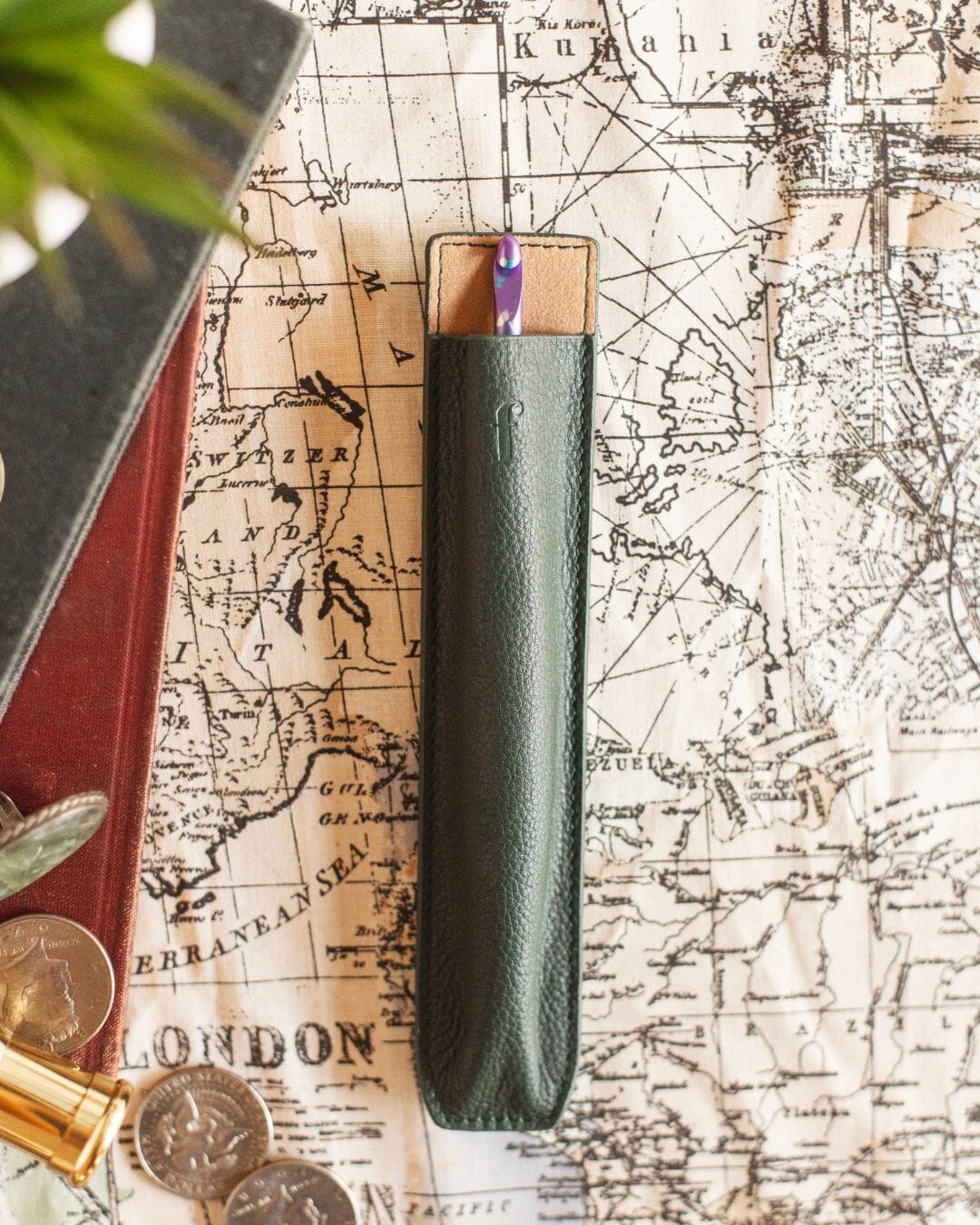 Companion Crochet Hook Sleeve in Leather Travel Accessories FurlsCrochet Evergreen 