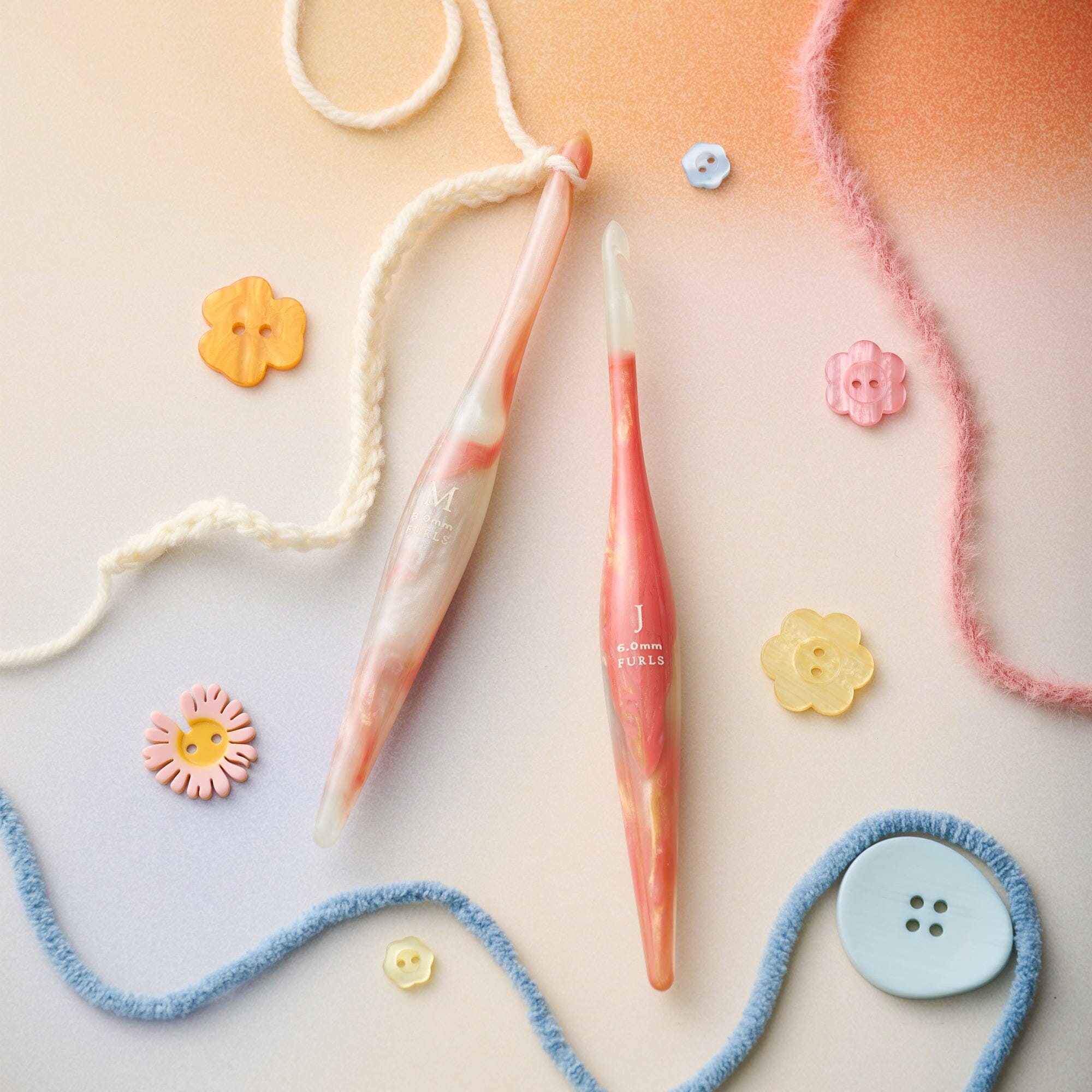 Coral Tide Streamline® Resin Crochet Hooks – FurlsCrochet