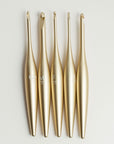 Gold Streamline Metal Crochet Hooks Metal Streamline FurlsCrochet Matte 3.50mm (E) 