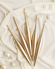 Gold Streamline Metal Crochet Hooks Metal Streamline FurlsCrochet Polished 3.50mm (E) 