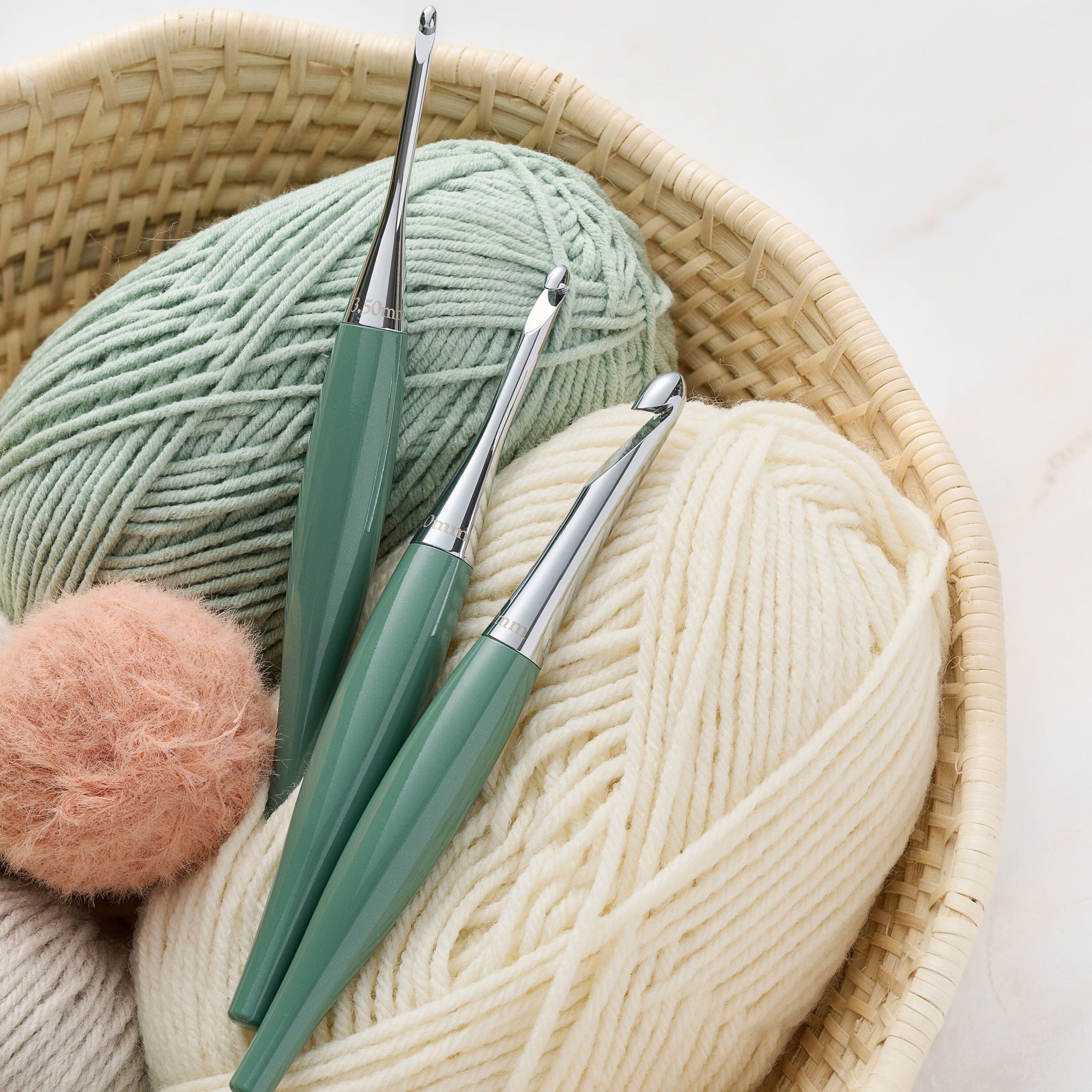 Odyssey® II Crochet Hook in Juniper Odyssey II FurlsCrochet 