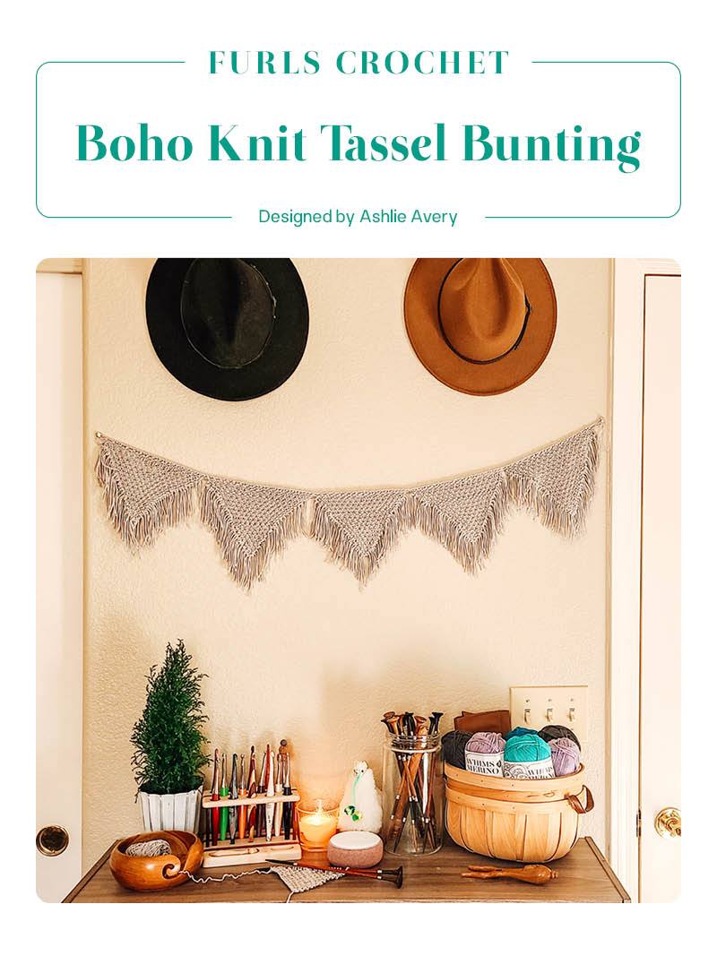 Boho Knit Tassel Bunting Pattern FurlsCrochet 