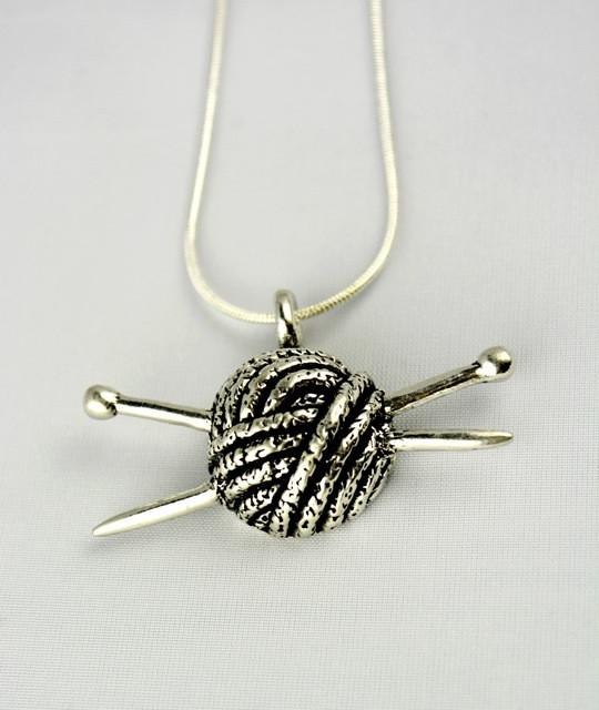 Pure Pewter Knit Jewelry Jewelry Furls Knit Necklace (metallic)