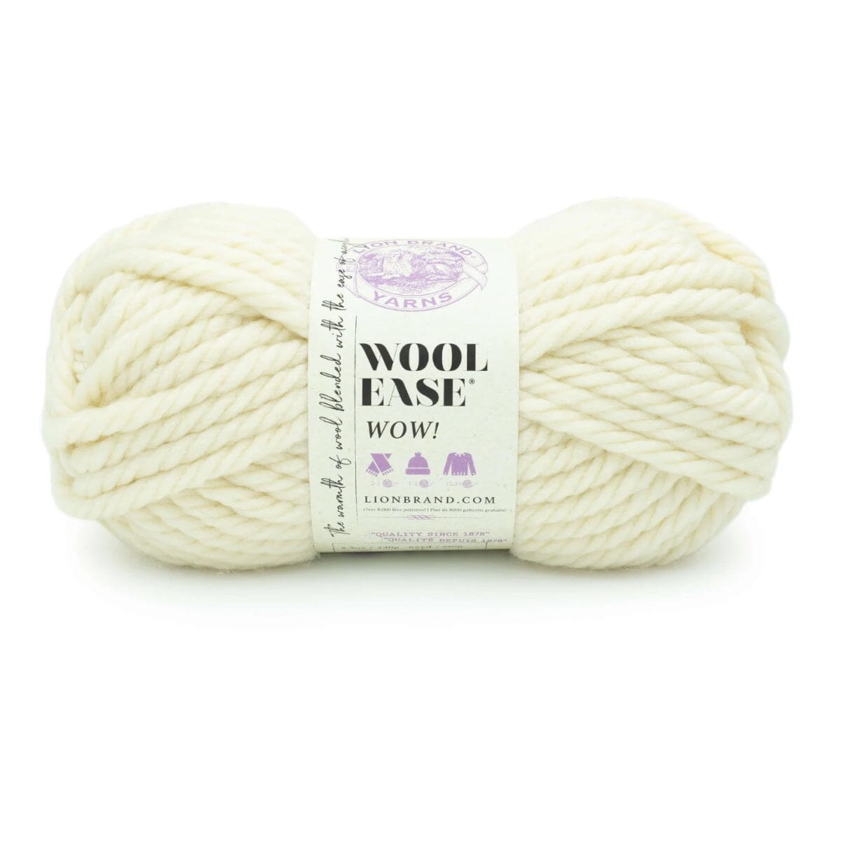 Lion Brand Yarn Wool Ease WOW Yarn FurlsCrochet Cream 