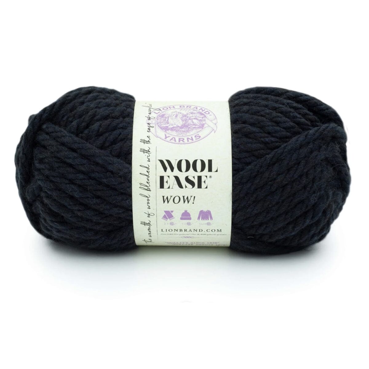 Lion Brand Yarn Wool Ease WOW Yarn FurlsCrochet Midnight 