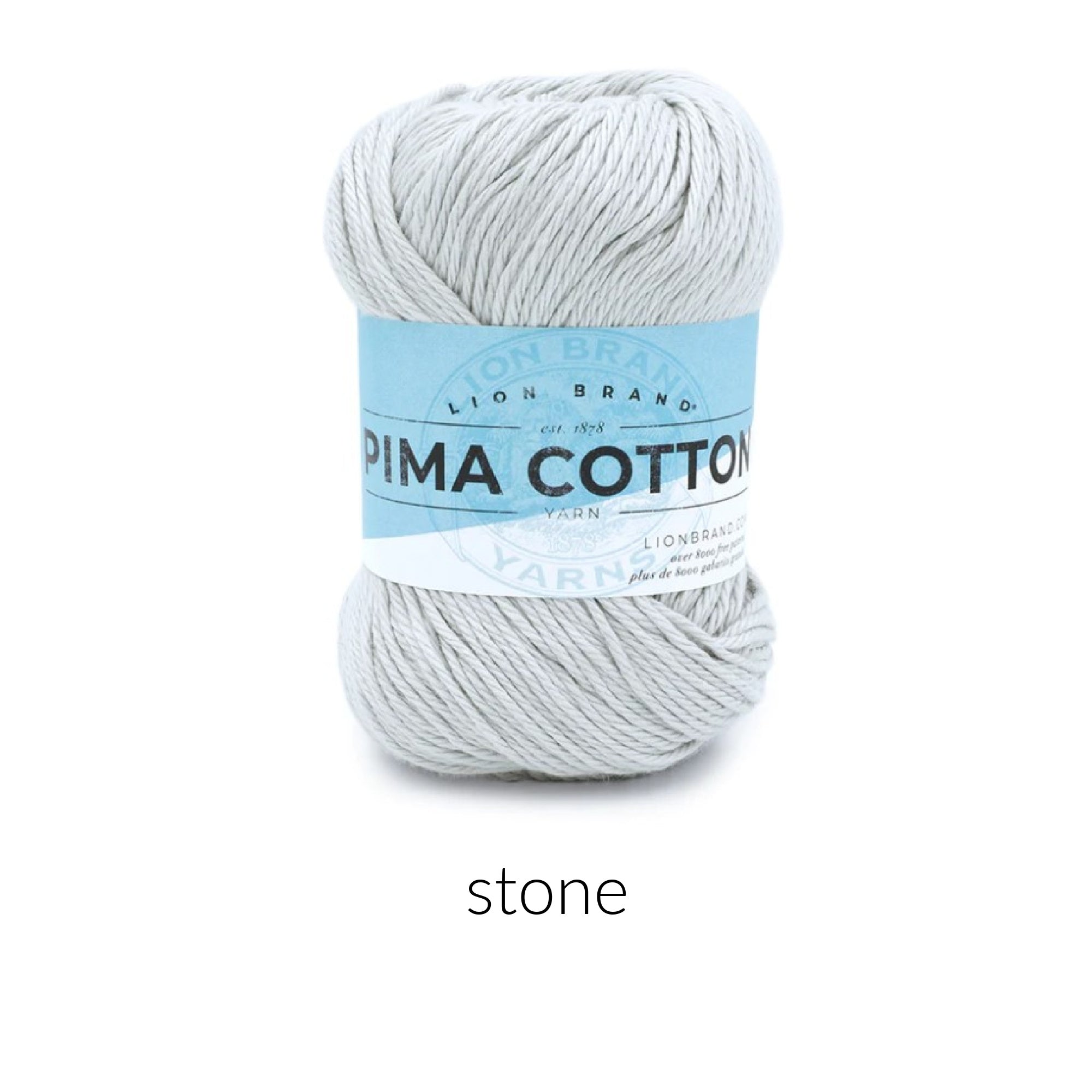 Lion Brand Yarn Pima Cotton Yarn FurlsCrochet Stone 
