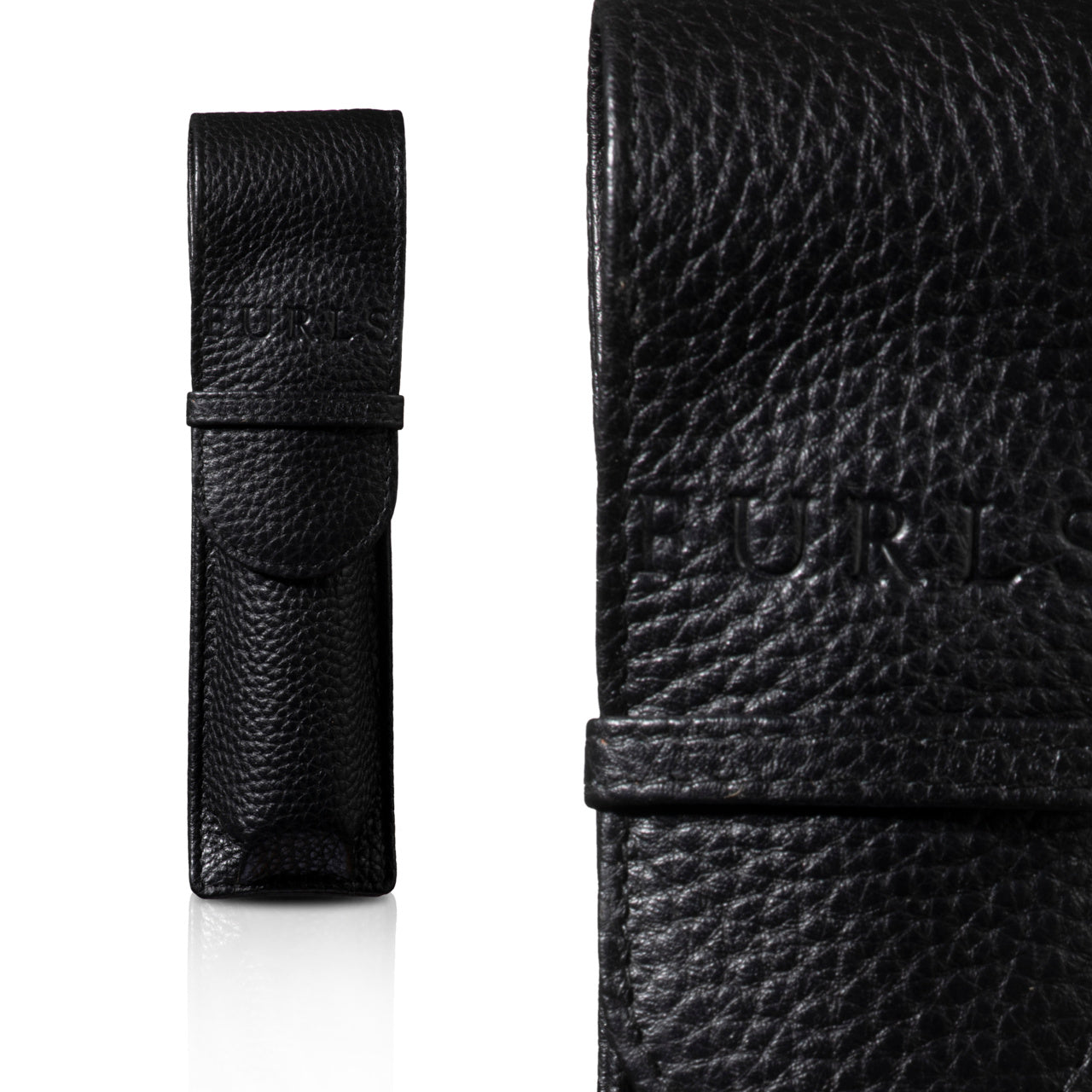 Leather Single Crochet Hook Holder Leather Accessories Furls Black 